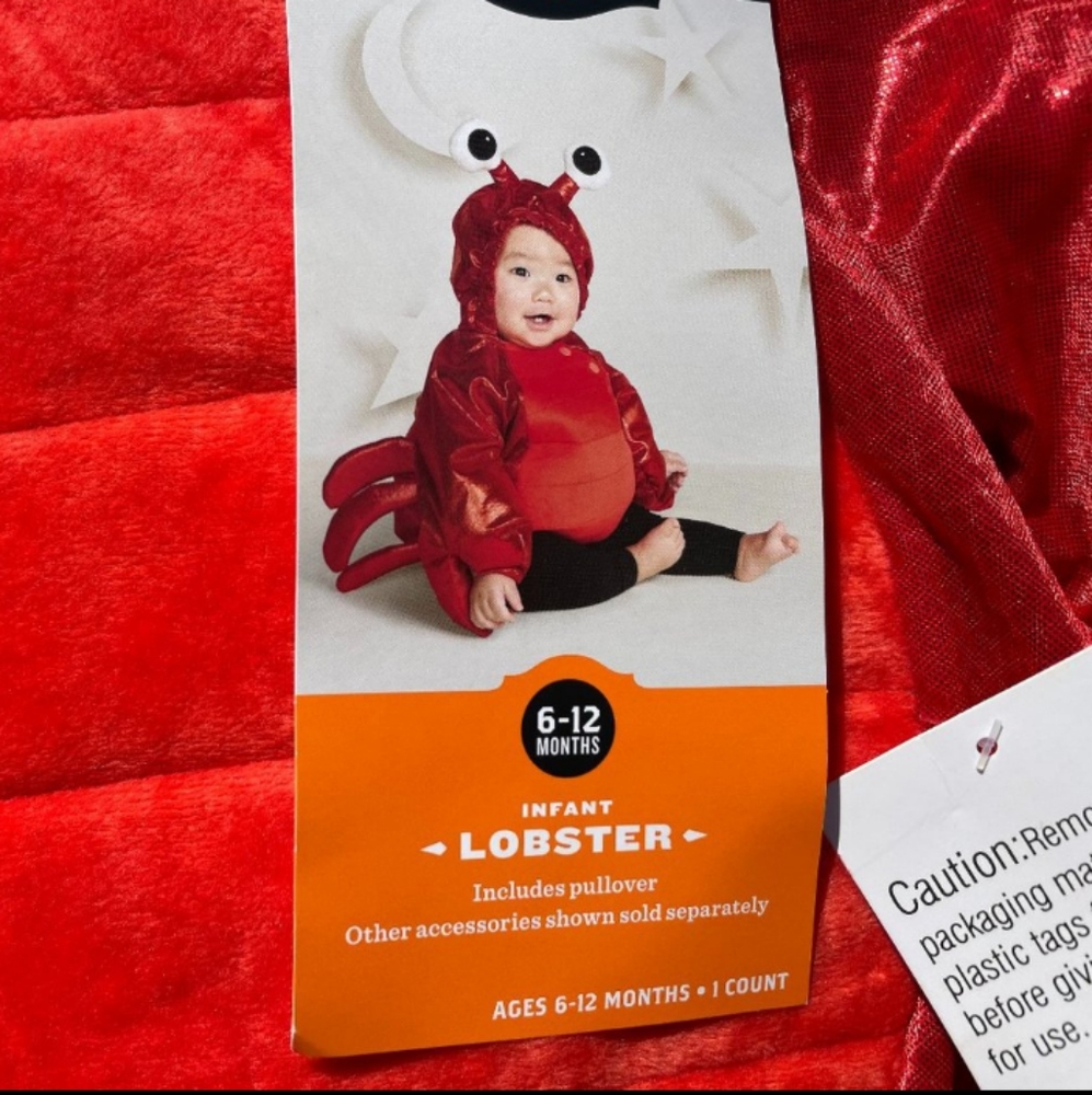 NWT "Hyde & Eek" infant lobster pullover costume